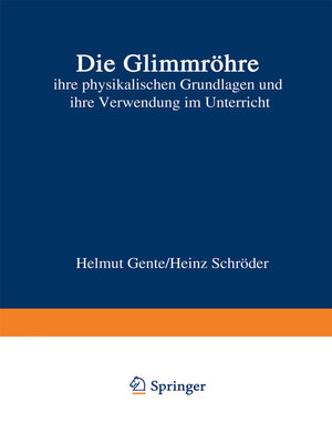 cover image of Die Glimmröhre